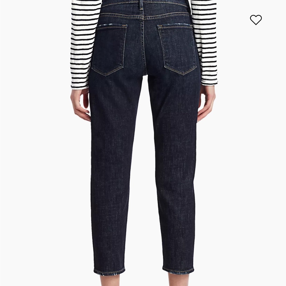 FRAME La Garçon Crop Rough Hem Jeans